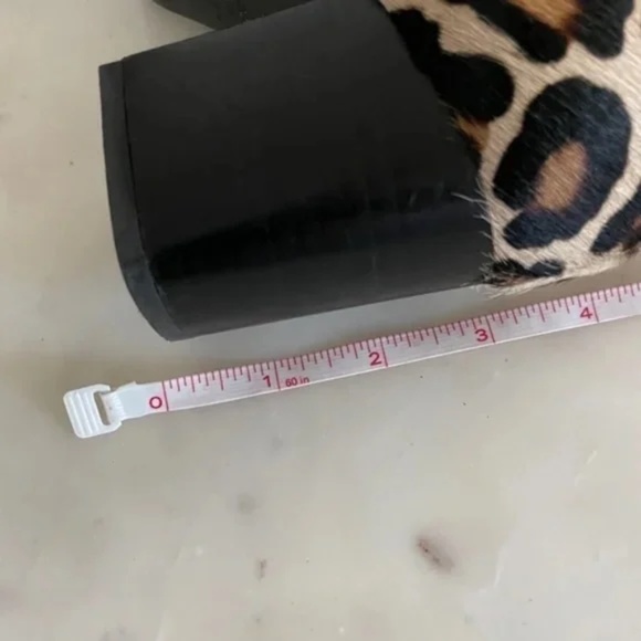 Anaki Paris Jimmy Calf Hair Leopard Print Fur Side Zip Fur Ankle Boots Size 38 - Picture 10 of 14